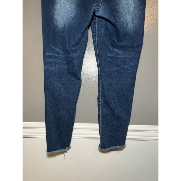 Elite Jeans Jeans Womens XL Blue Distressed Skinny Stretch Drawstring Denim - Picture 6 of 9